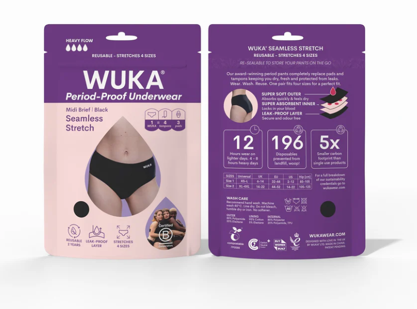 DUMMY - WUKA Stretch sin costuras talle medio flujo medio  Negro - XS-L